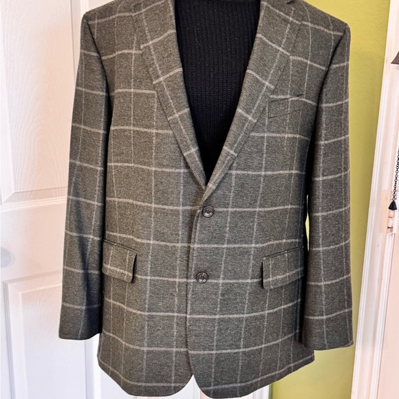 Charles Tyrwhitt Men's Gray Checkered Blazer - Picture 6 of 14